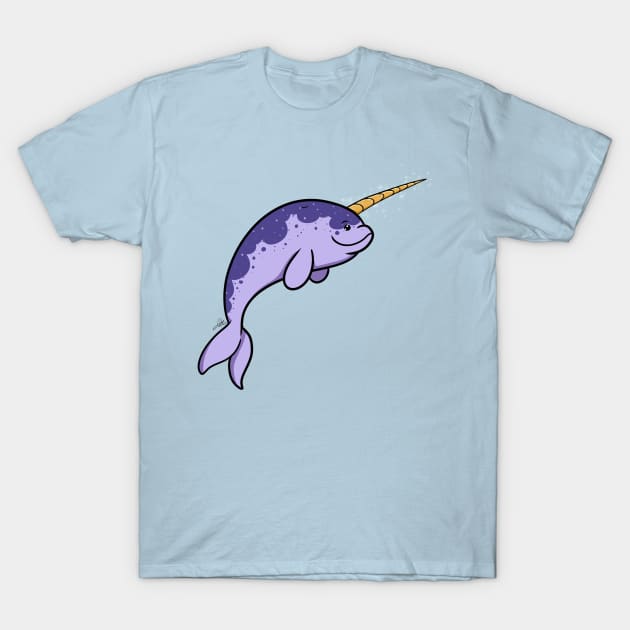 Magic Narwhale T-Shirt by Jade Wolf Art